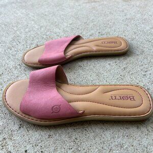 Born Sandals Slides Leather Jada Pink 7